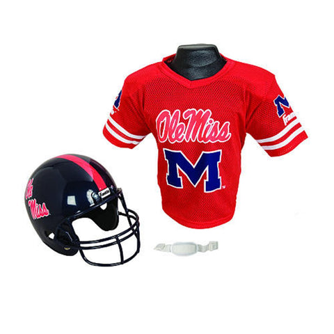 Mississippi Rebels Youth NCAA Helmet and Jersey Set