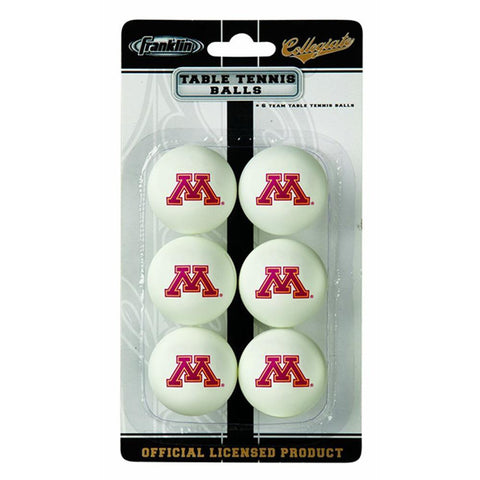 Minnesota Golden Gophers NCAA Table Tennis Balls (6pc)