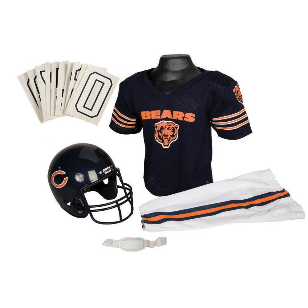 Chicago Bears Youth NFL Deluxe Helmet and Uniform Set (Small)