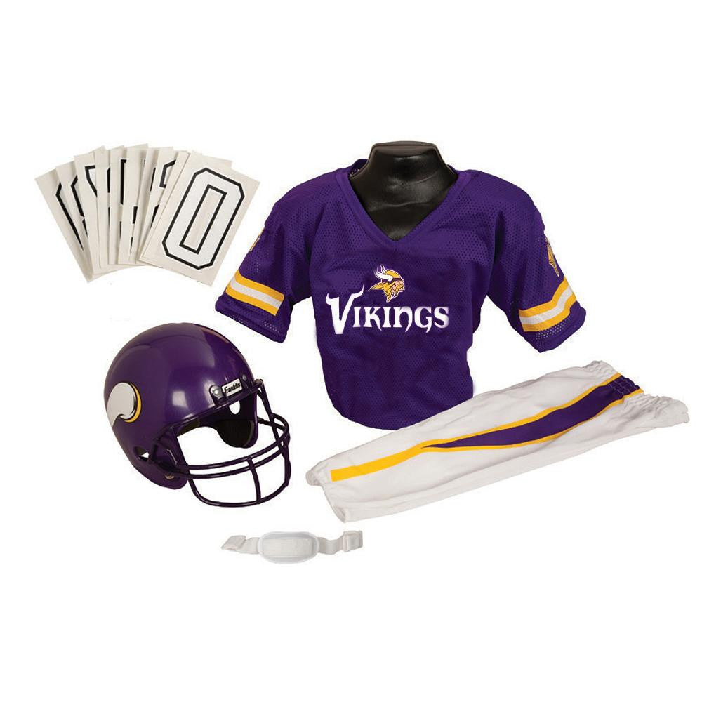 Minnesota Vikings Youth NFL Deluxe Helmet and Uniform Set (Small)