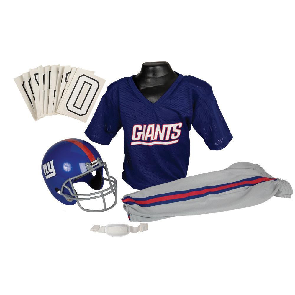 New York Giants Youth NFL Deluxe Helmet and Uniform Set (Small)