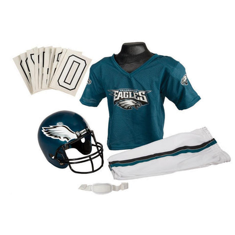 Philadelphia Eagles Youth NFL Deluxe Helmet and Uniform Set (Small)