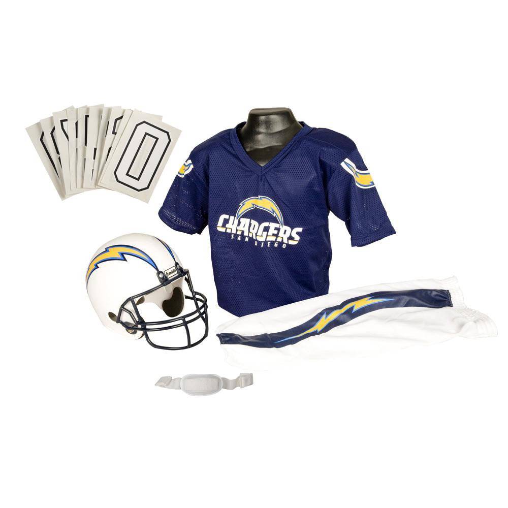 San Diego Chargers Youth NFL Deluxe Helmet and Uniform Set (Small)