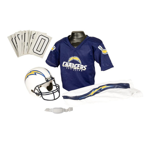 San Diego Chargers Youth NFL Deluxe Helmet and Uniform Set (Small)