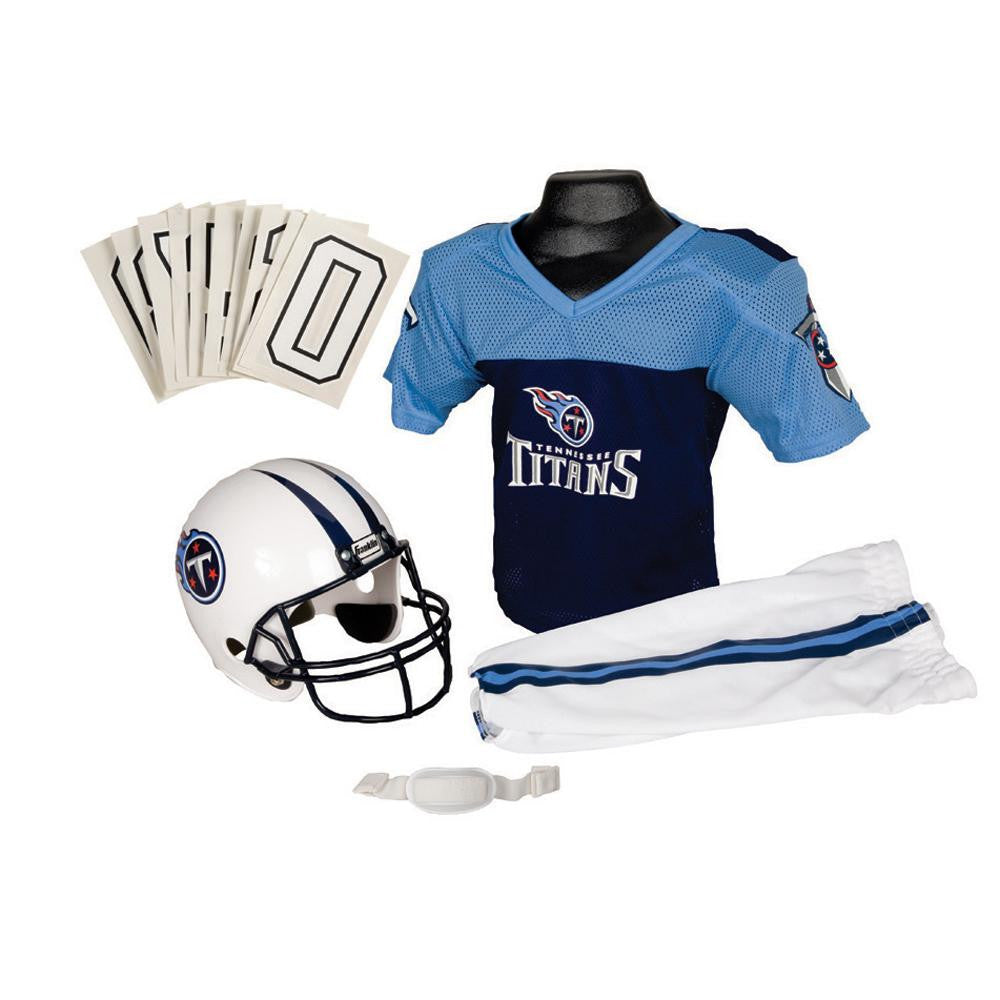 Tennessee Titans Youth NFL Deluxe Helmet and Uniform Set (Small)