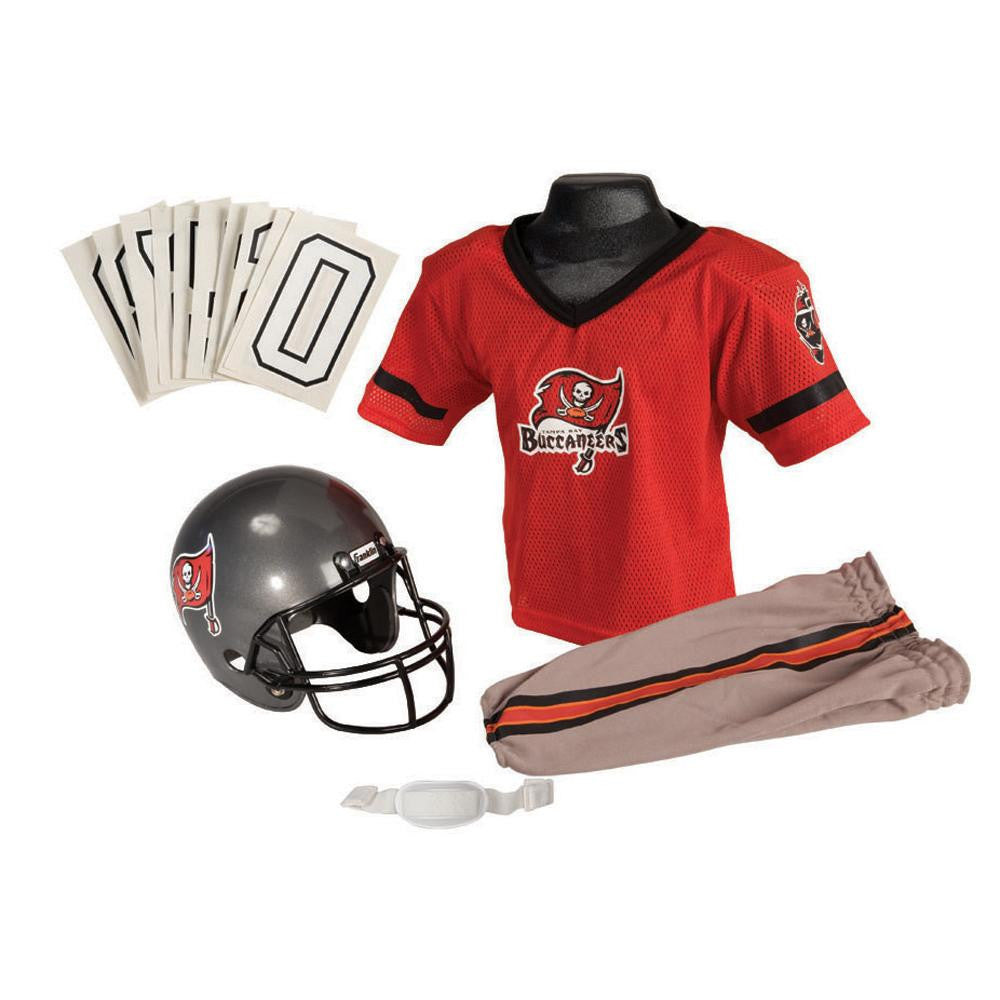Tampa Bay Buccaneers Youth NFL Deluxe Helmet and Uniform Set (Medium)