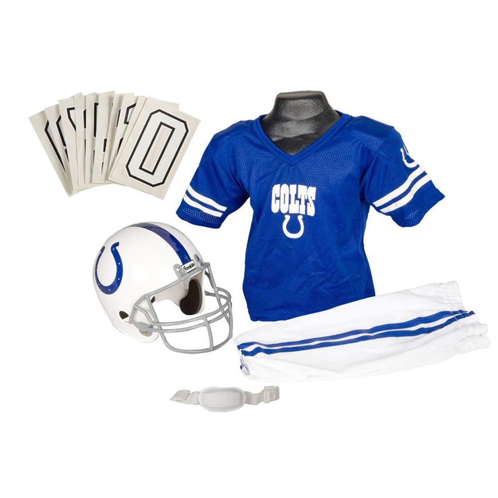 Indianapolis Colts Youth NFL Deluxe Helmet and Uniform Set (Medium)