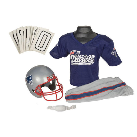 New England Patriots Youth NFL Deluxe Helmet and Uniform Set (Medium)