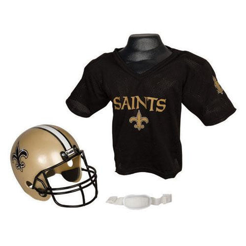 New Orleans Saints Youth NFL Helmet and Jersey Set