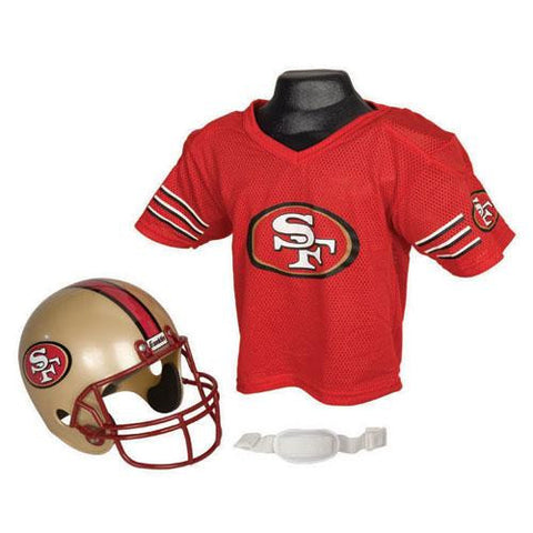 San Francisco 49ers Youth NFL Helmet and Jersey Set
