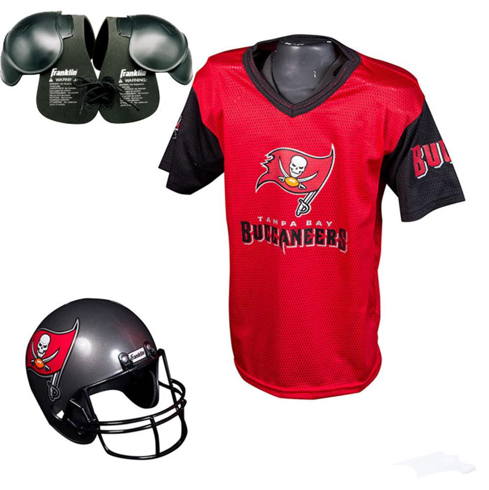 Tampa Bay Buccaneers Youth NFL Helmet and Jersey SET with Shoulder Pads
