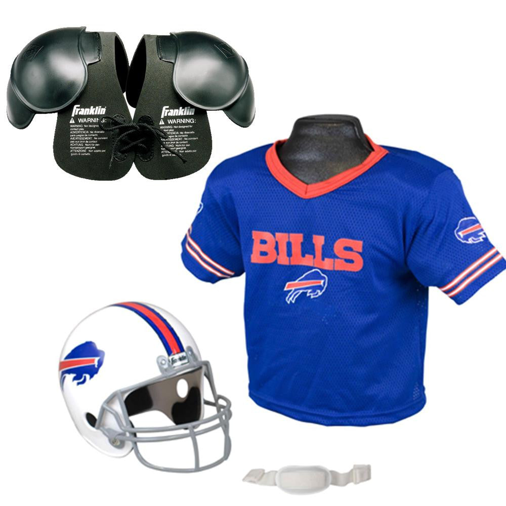 Buffalo Bills NFL Helmet and Jersey SET with Shoulder Pads