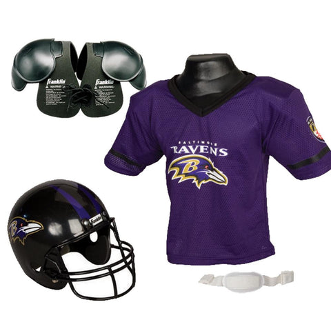 Baltimore Ravens NFL Helmet and Jersey SET with Shoulder Pads