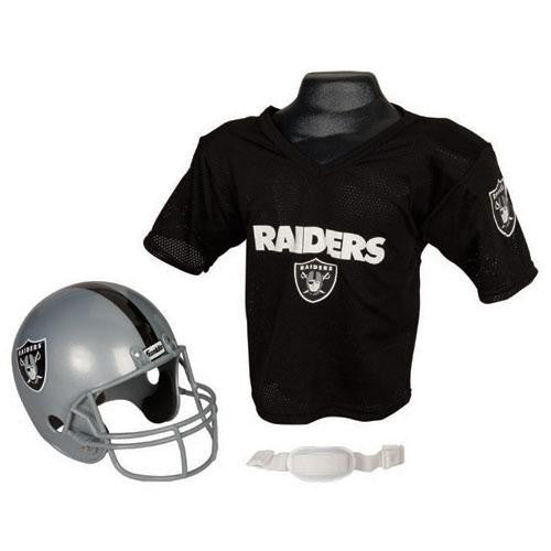 Oakland Raiders Youth NFL Helmet and Jersey Set