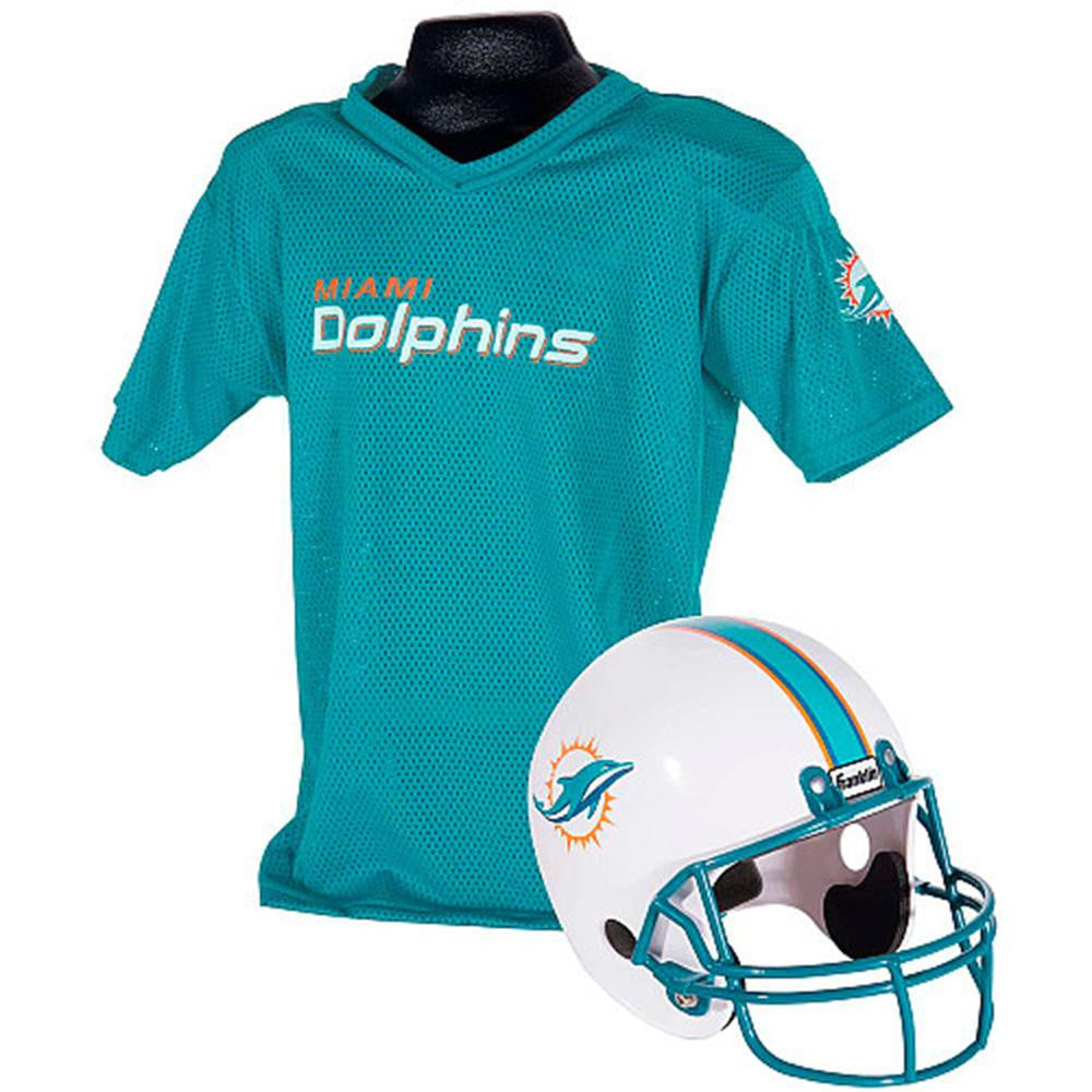 Miami Dolphins Youth NFL Helmet and Jersey Set