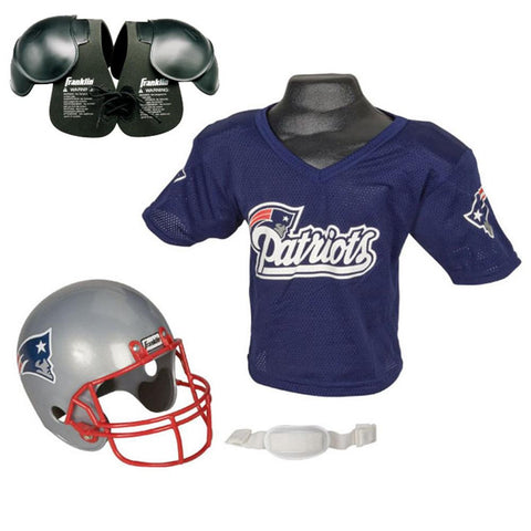New England Patriots Youth NFL Helmet and Jersey SET with Shoulder Pads