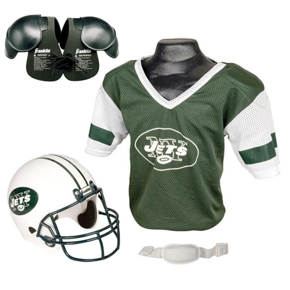 New York Jets Youth NFL Helmet and Jersey SET with Shoulder Pads