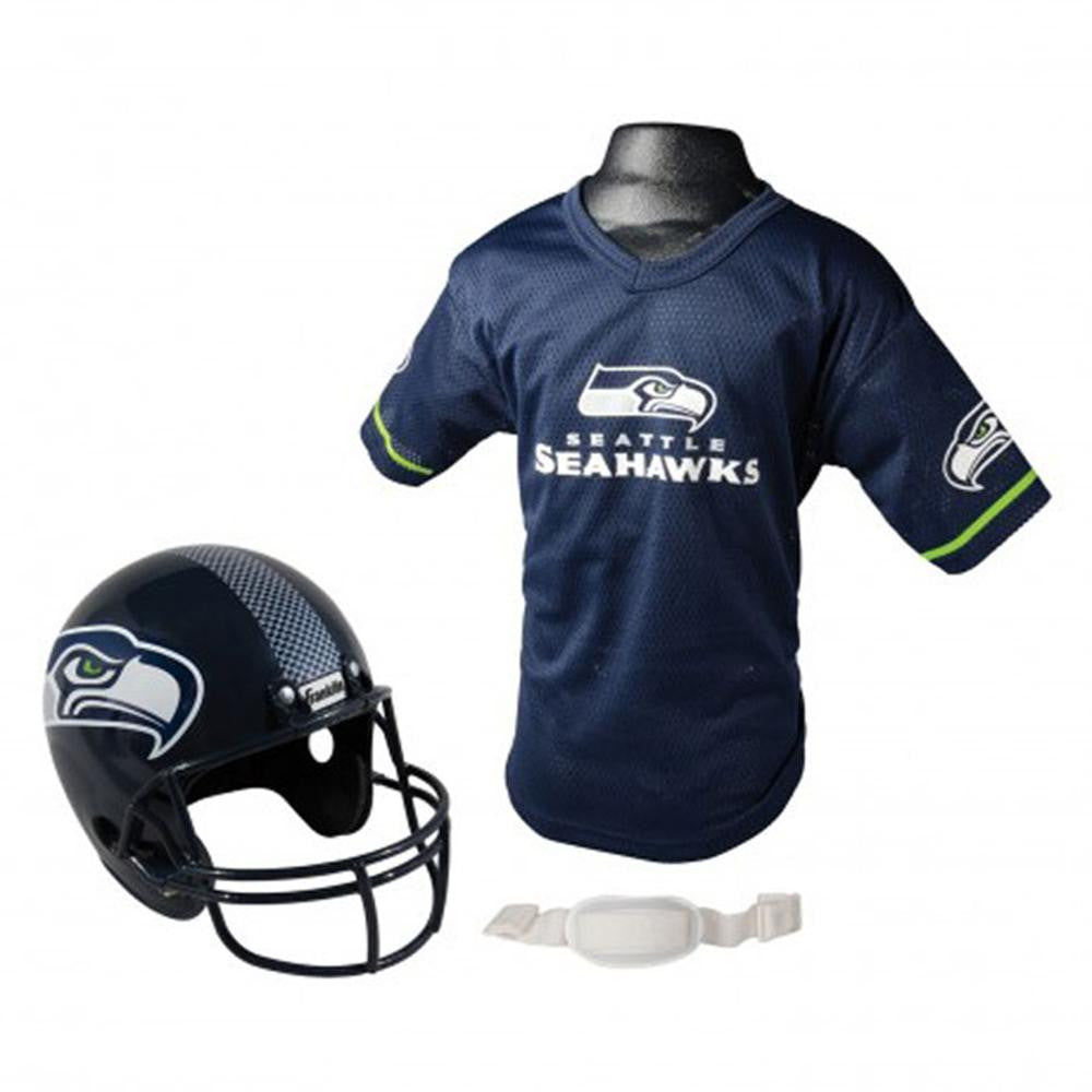 Seattle Seahawks Youth NFL Helmet and Jersey Set