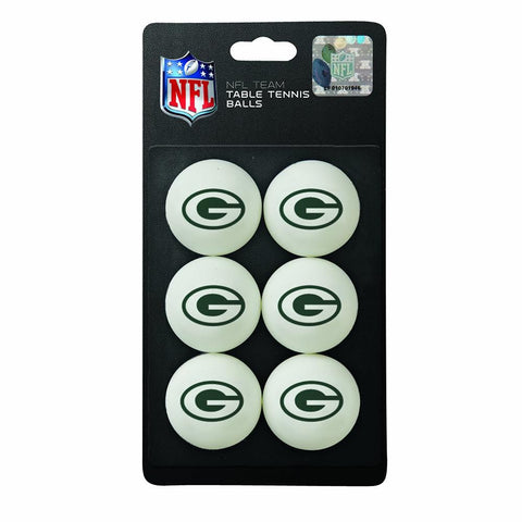 Green Bay Packers NFL Table Tennis Balls (6pc)