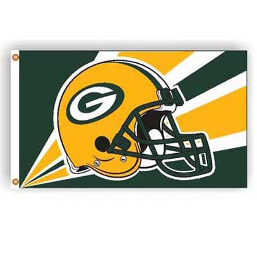 Green Bay Packers NFL Helmet Design 3'x5' Banner Flag