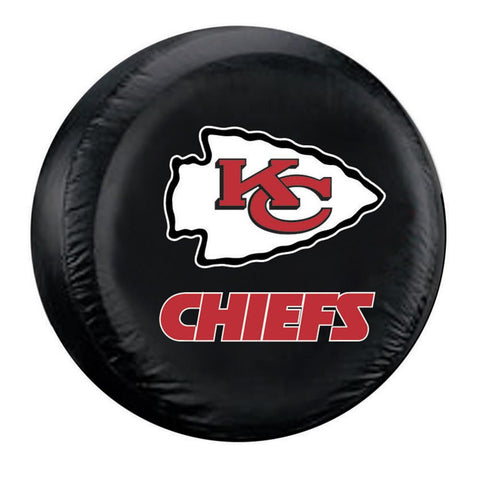 Kansas City Chiefs NFL Spare Tire Cover (Standard) (Black)