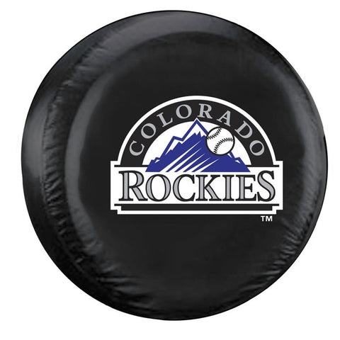 Colorado Rockies MLB Spare Tire Cover (Standard) (Black)