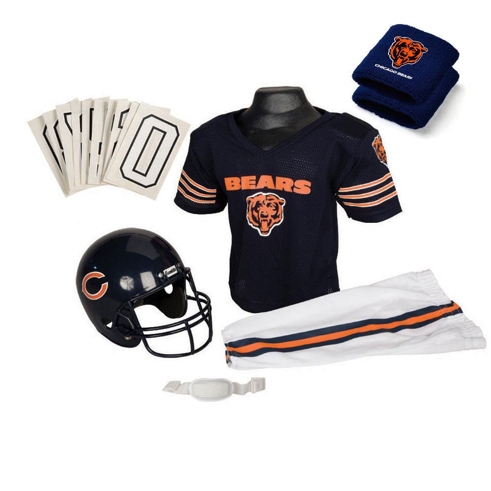 Chicago Bears Youth NFL Supreme Helmet and Uniform Set (Small)