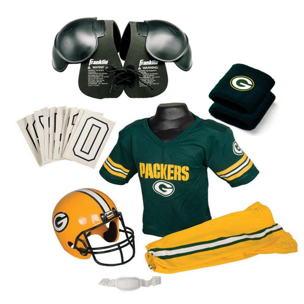 Green Bay Packers Youth NFL Ultimate Helmet and Uniform Set (Small)