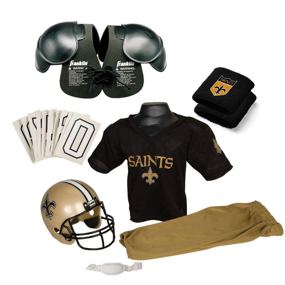New Orleans Saints Youth NFL Ultimate Helmet and Uniform Set (Small)