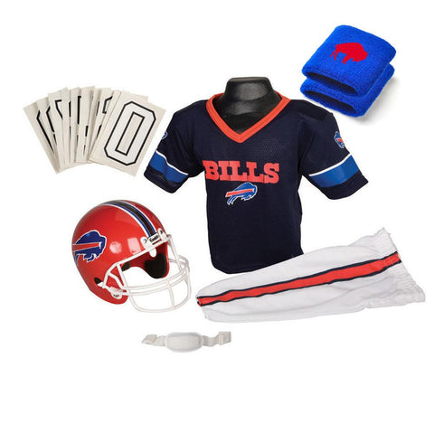 Buffalo Bills Youth NFL Supreme Helmet and Uniform Set (Small)