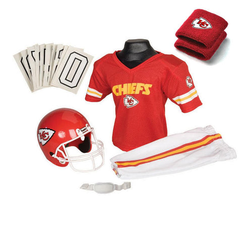 Kansas City Chiefs Youth NFL Supreme Helmet and Uniform Set (Small)