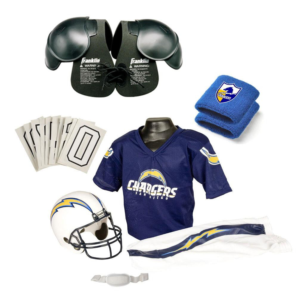 San Diego Chargers Youth NFL Ultimate Helmet and Uniform Set (Small)