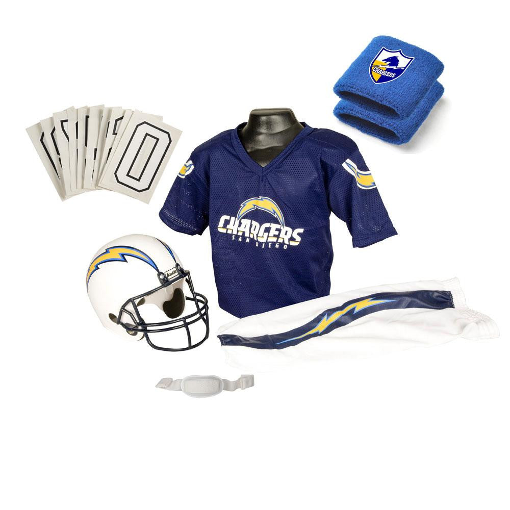 San Diego Chargers Youth NFL Supreme Helmet and Uniform Set (Small)