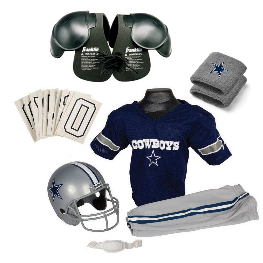 Dallas Cowboys Youth NFL Ultimate Helmet and Uniform Set (Medium)