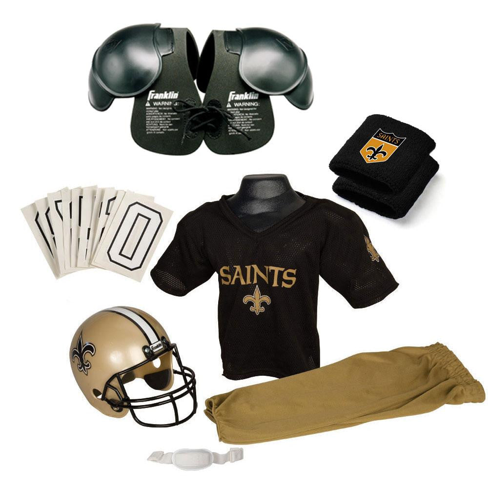 New Orleans Saints Youth NFL Ultimate Helmet and Uniform Set (Medium)