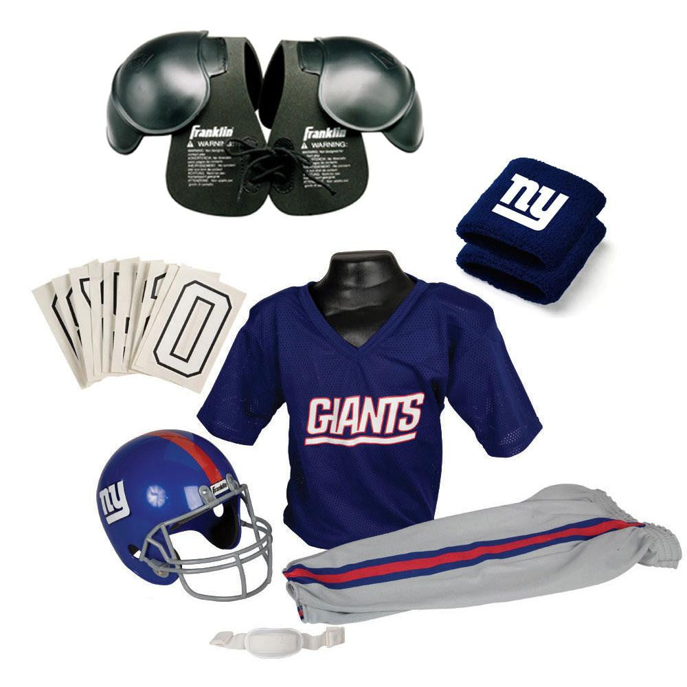 New York Giants Youth NFL Ultimate Helmet and Uniform Set (Medium)