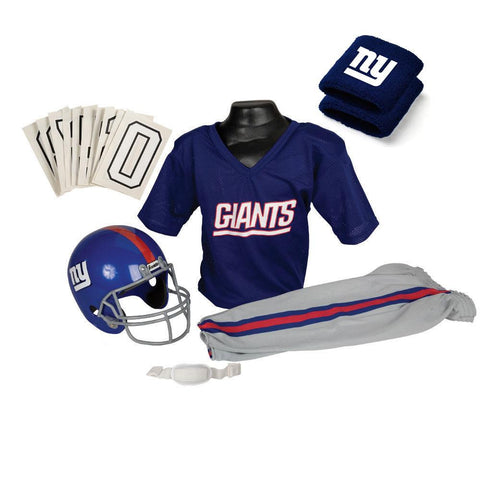 New York Giants Youth NFL Supreme Helmet and Uniform Set (Medium)
