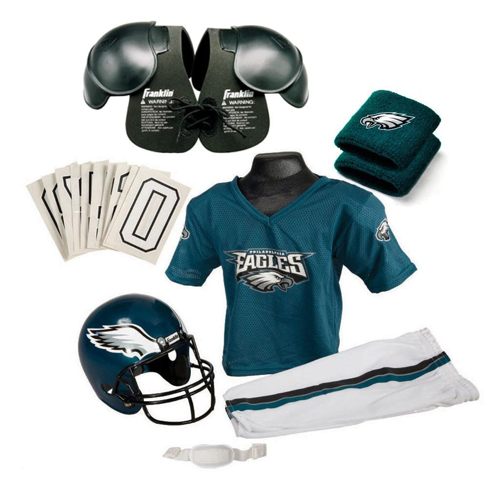 Philadelphia Eagles Youth NFL Ultimate Helmet and Uniform Set (Medium)