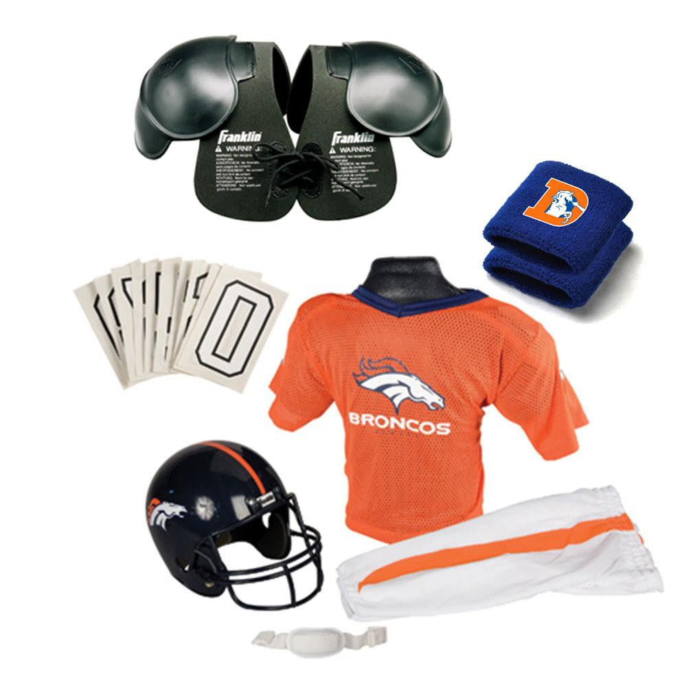 Denver Broncos Youth NFL Ultimate Helmet and Uniform Set (Medium)