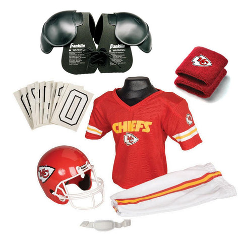 Kansas City Chiefs Youth NFL Ultimate Helmet and Uniform Set (Medium)