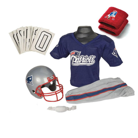 New England Patriots Youth NFL Supreme Helmet and Uniform Set (Medium)