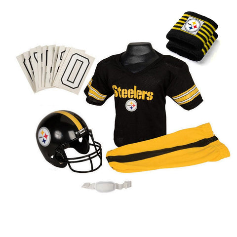 Pittsburgh Steelers Youth NFL Supreme Helmet and Uniform Set (Medium)