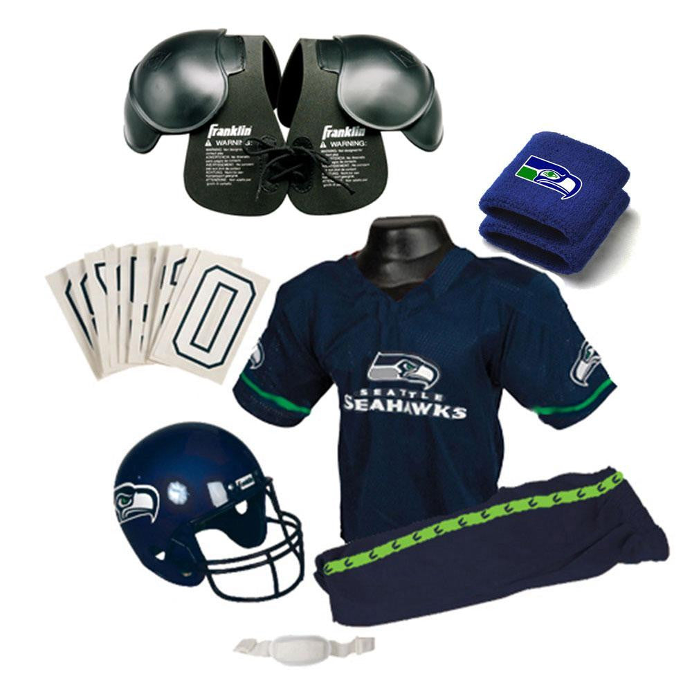Seattle Seahawks Youth NFL Ultimate Helmet and Uniform Set (Medium)