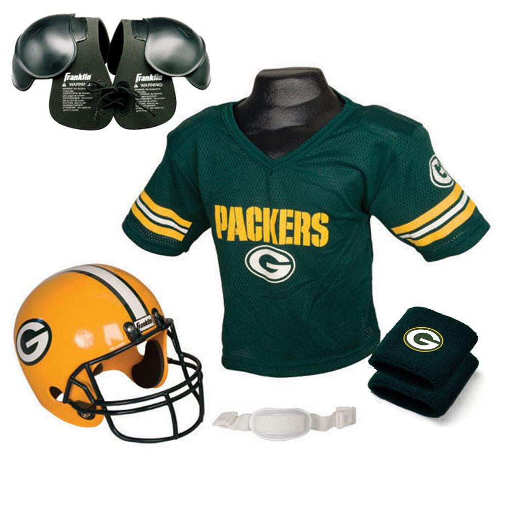 Green Bay Packers Youth NFL Ultimate Helmet and Jersey Set