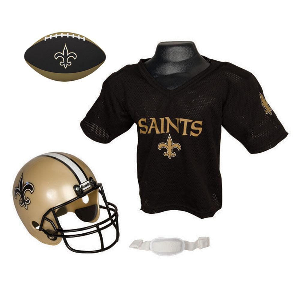 New Orleans Saints NFL Youth Size Helmet and Jersey With Team Color Football