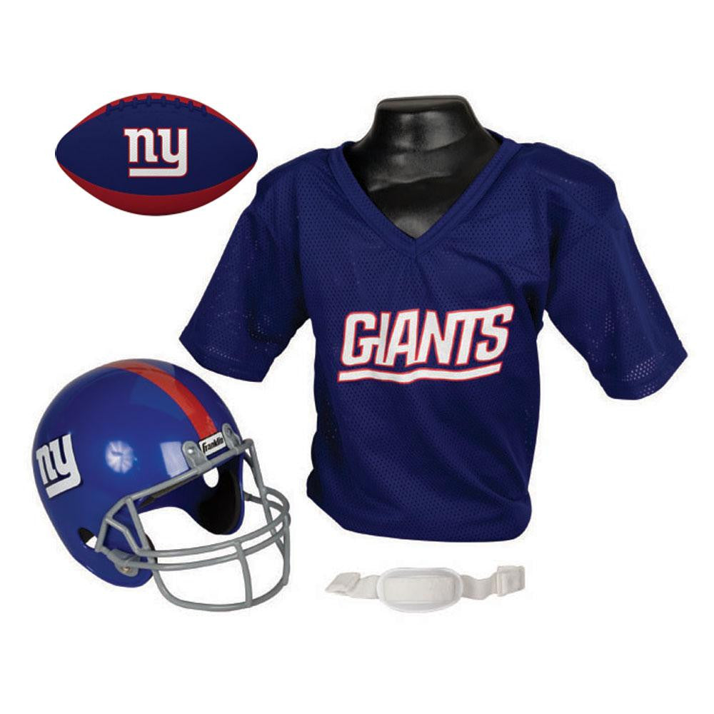 New York Giants NFL Youth Size Helmet and Jersey With Team Color Football