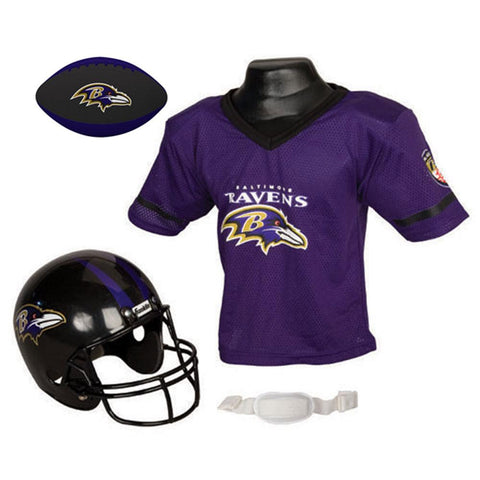 Baltimore Ravens NFL Youth Size Helmet and Jersey With Team Color Football