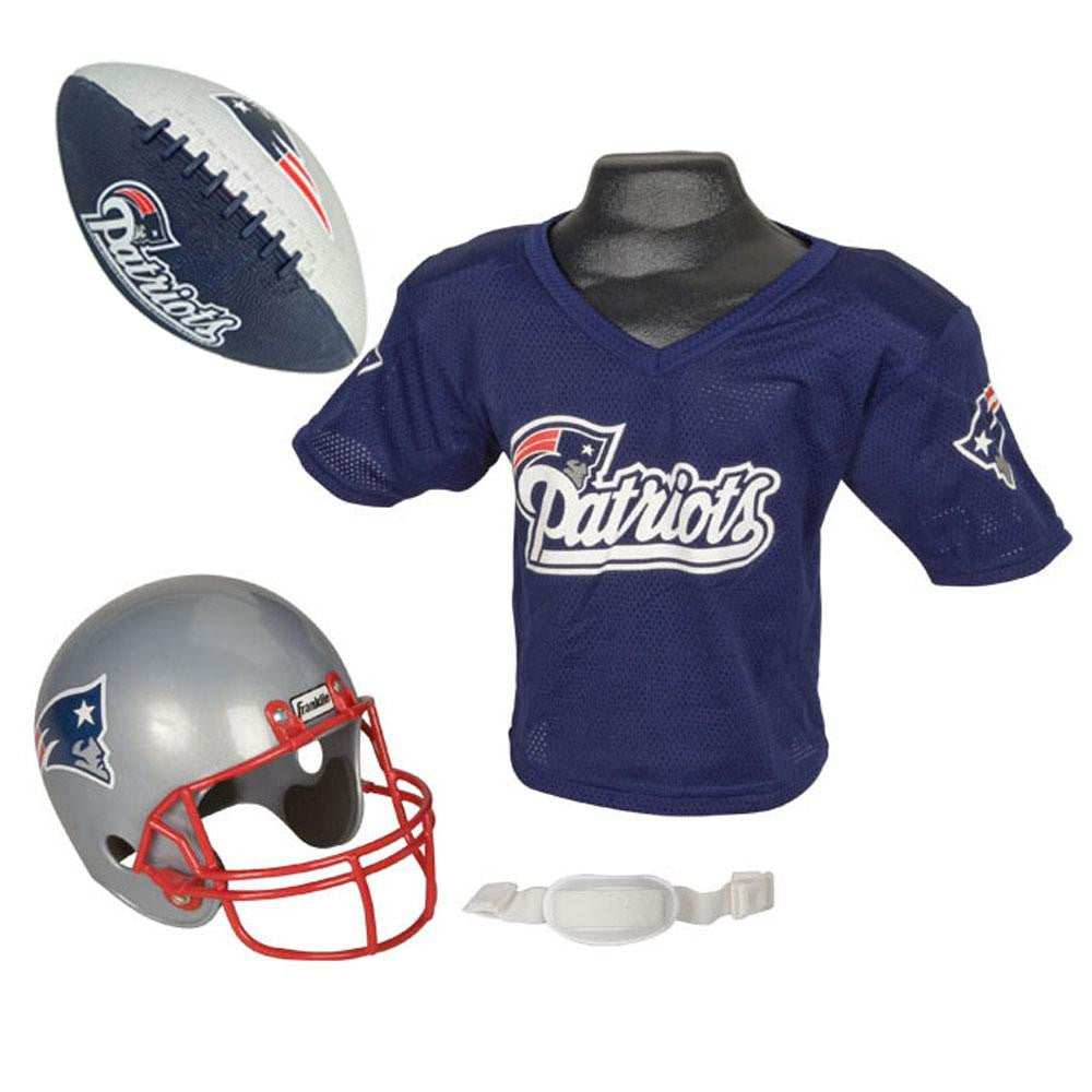 New England Patriots NFL Youth Size Helmet and Jersey With Team Color Football