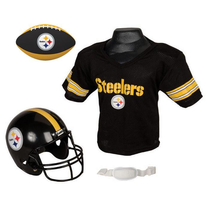 Pittsburgh Steelers NFL Youth Size Helmet and Jersey With Team Color Football