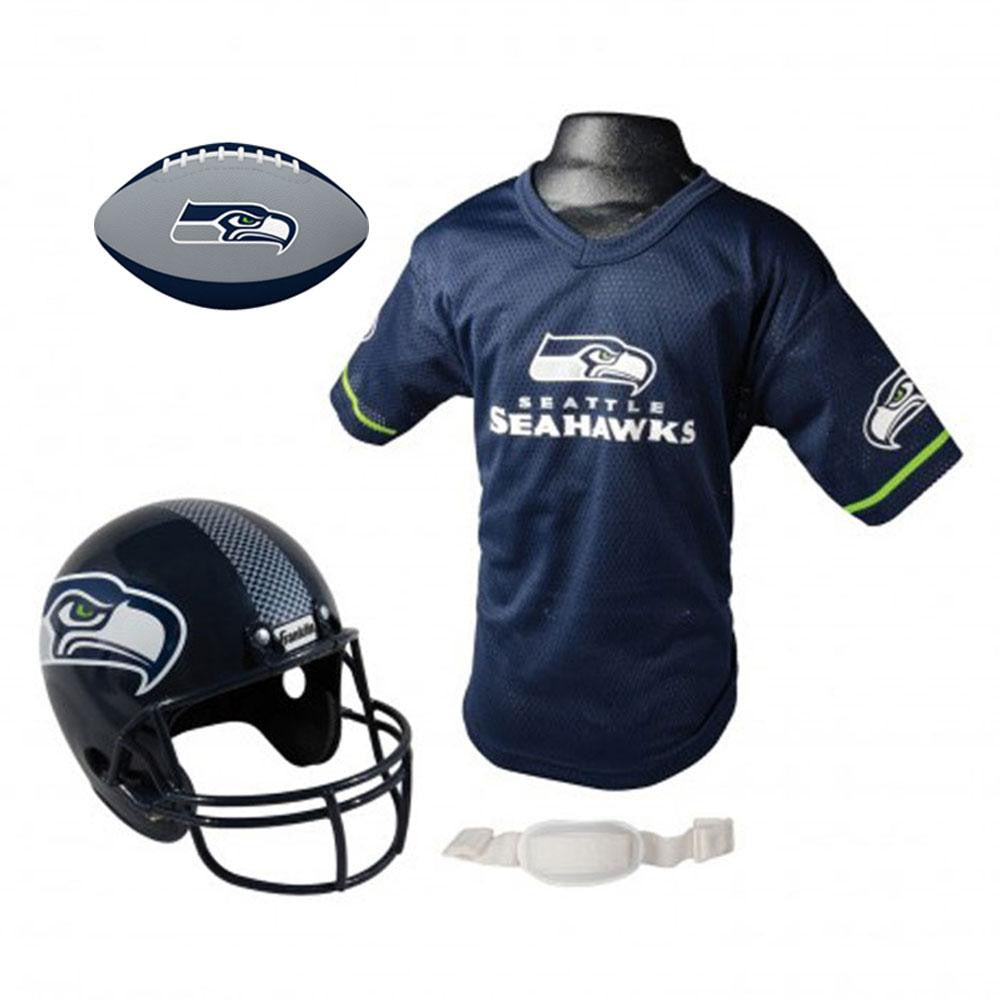 Seattle Seahawks NFL Youth Size Helmet and Jersey With Team Color Football